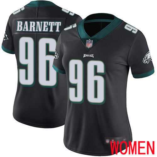 Women Philadelphia Eagles #96 Derek Barnett Black Alternate Vapor Untouchable NFL Jersey Limited Player
